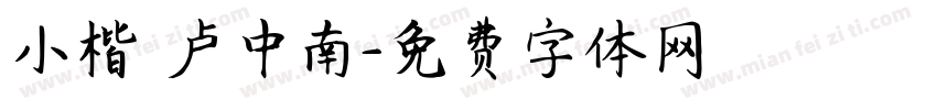 小楷 卢中南字体转换